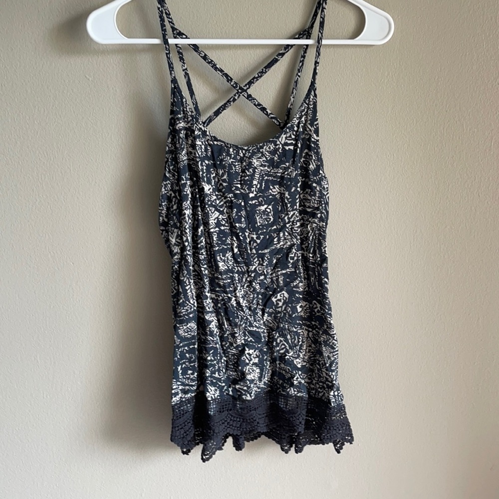 Navy Design Tank Top